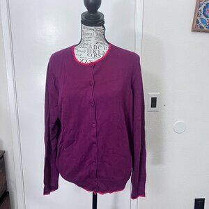 NWT Burgundy Ann Taylor Cardigan